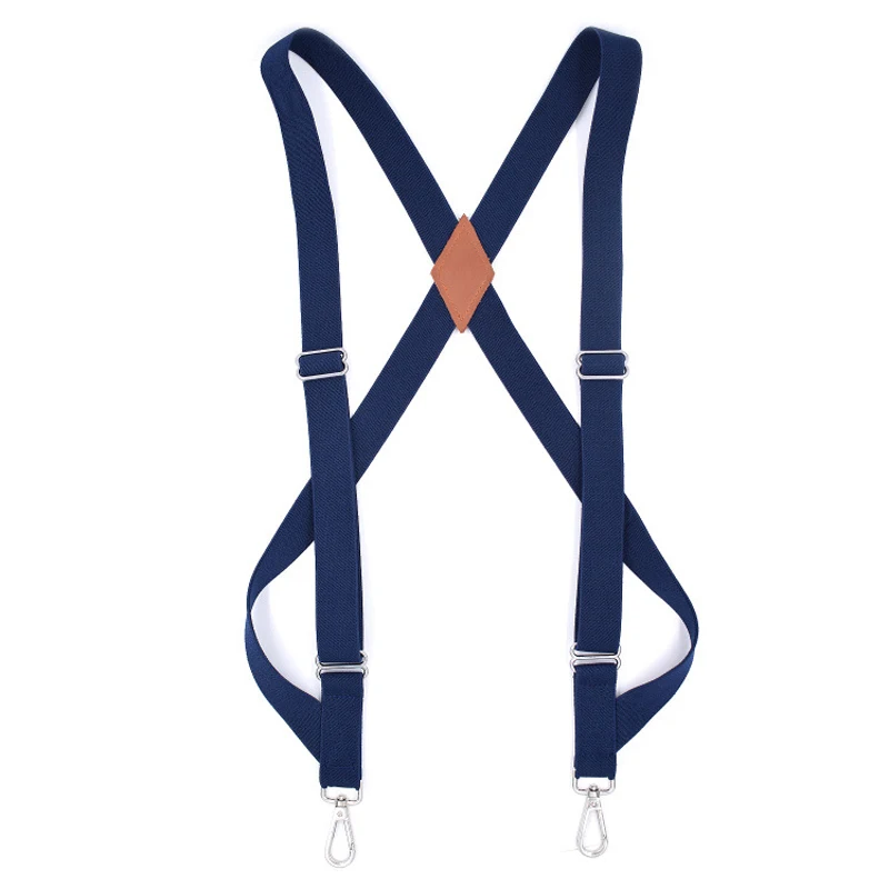 Yiwu Longkang New design classic mens y shape 3 clips hook buckle black elastic adjustable suspenders