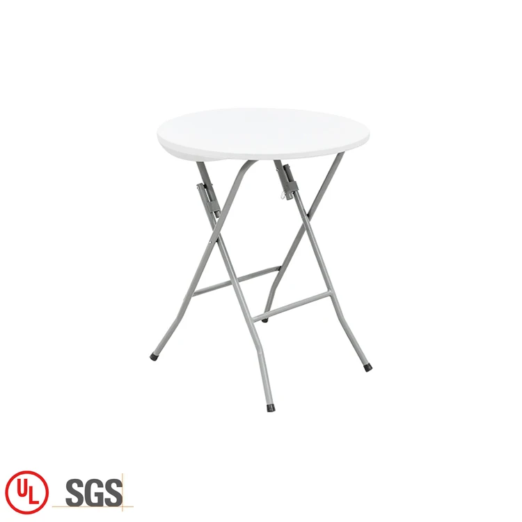 Wholesale 60CM /74CM Height Bar Folding Table HDPE Garden Outdoor Round Folding Table