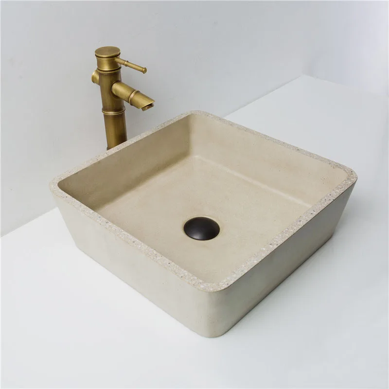 Fashion Sanitary Wares Square Concrete Sink