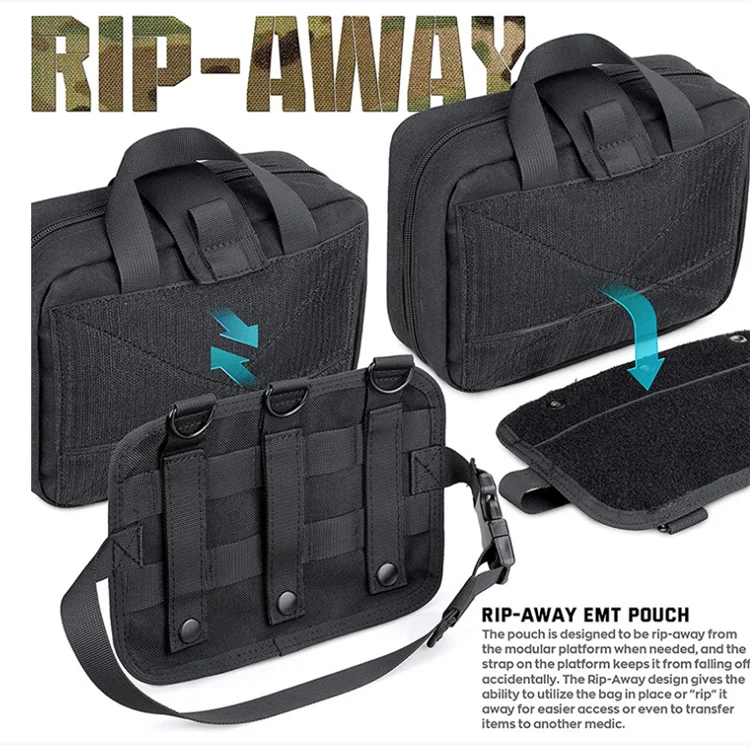 Tactical Medical Pouch Laser Cut Molle First Aid Kit IFAK Pouch Outdoor Survival EMT Waist Bag