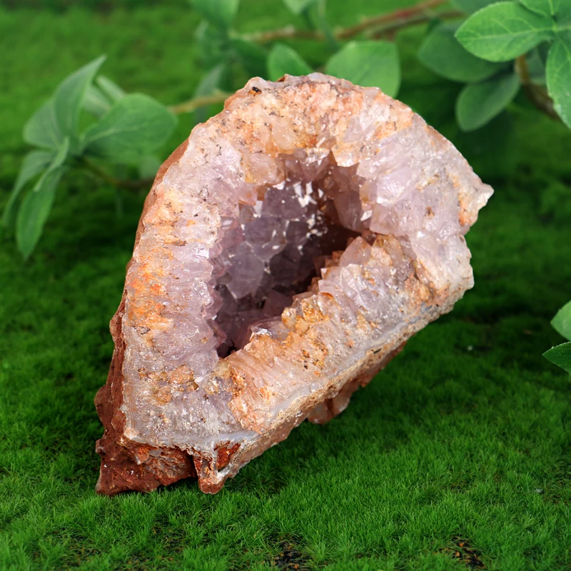 Hot sale natural raw rough stone geode mineral specimen spirit clear quartz agate geode