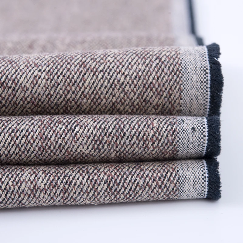 
Wholesale Yarn Dyed Hemp Cotton Woven Plain Fabric For Suit Thick Skirt Clothing Hemp Cotton For Sale 