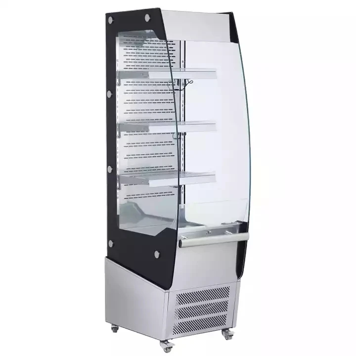 Open Type Beverage Chiller Refrigerator For Sale Air Curtain Cake Display Fridge
