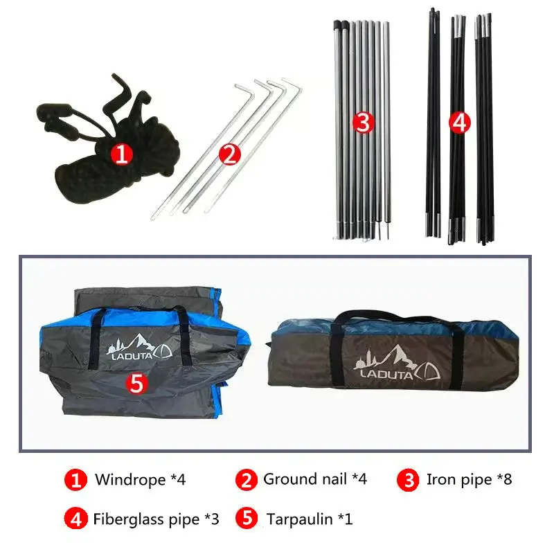 Labuta Wholesale Multi person Rainproof Sunshade Shed Portable Car Rear Tent Outdoor Camping Car Side Tent