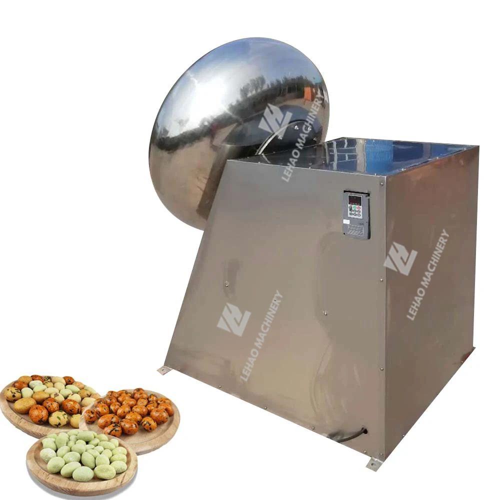 304 stainless steel mulituse ball type heating pipe coating machine for heating coating sugar or chocolate peanut snack food