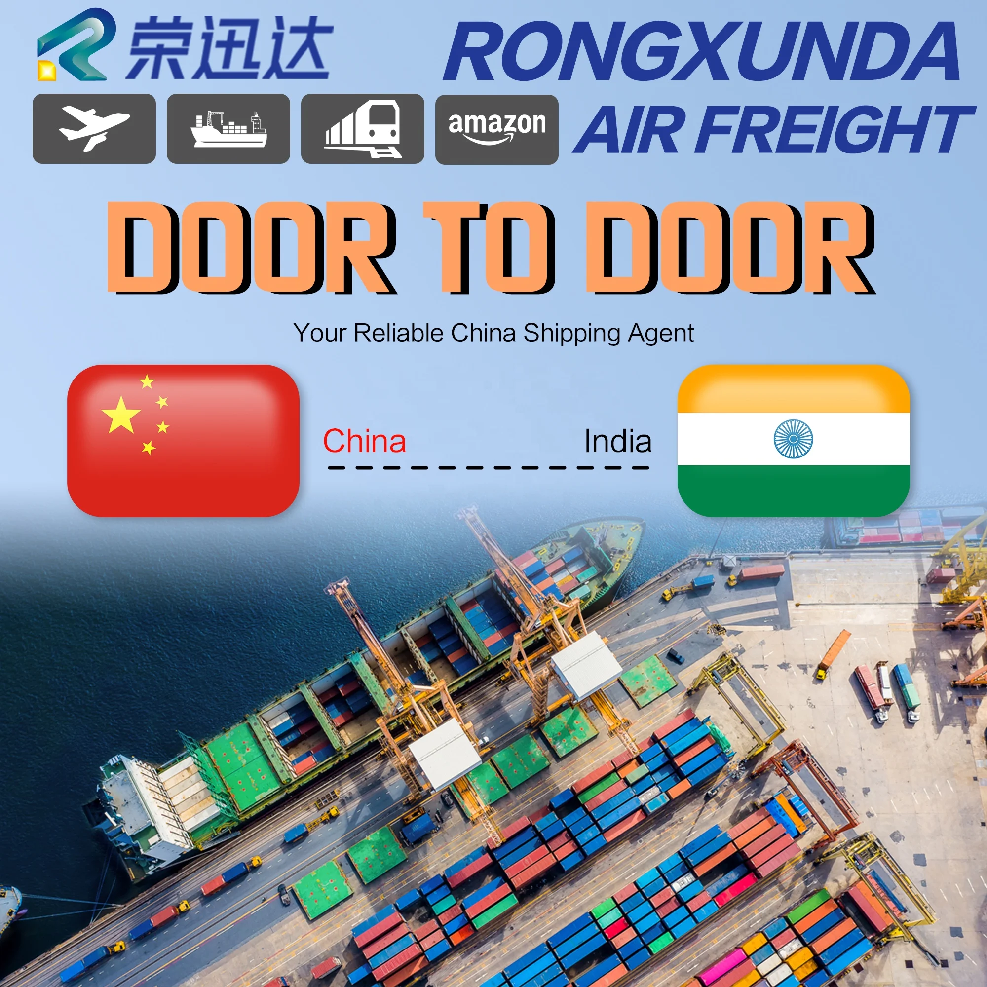 Door to door delivery air freight Competitive price from china to india shipping agent