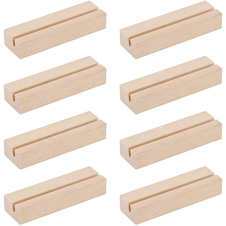 wood place card Table Number Stand Holders wood sign holder for Wedding Party Table Decoration
