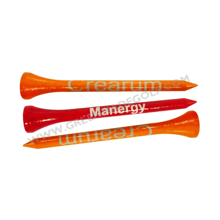 Bulk mini middle long size golf tees 2 stripes circle golf tees wood bamboo material endurable cheap bulk packing golf accessory