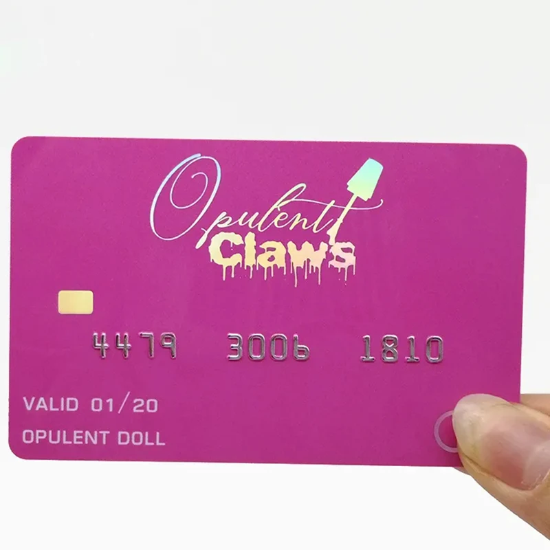 Luxury Custom Graphics Plastic Business Cards Embossed Number Credit Card Membership Gift ID PVC Business Cards With Logo