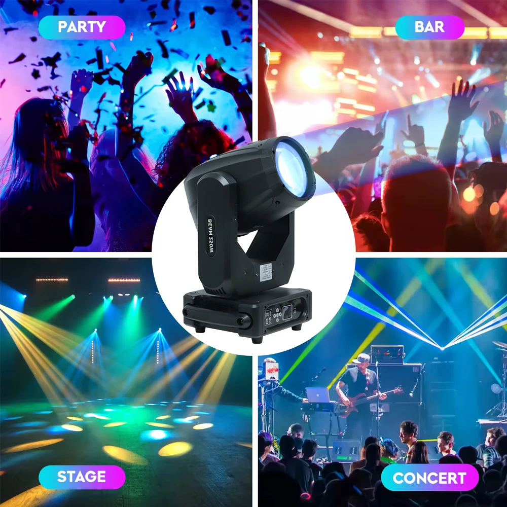 Party Disco Dj Stage Light Mini Beam Gobo Projector DMX 10w Sharpy Led Spot Moving Head Light Beam 250W Wedding Nightclub