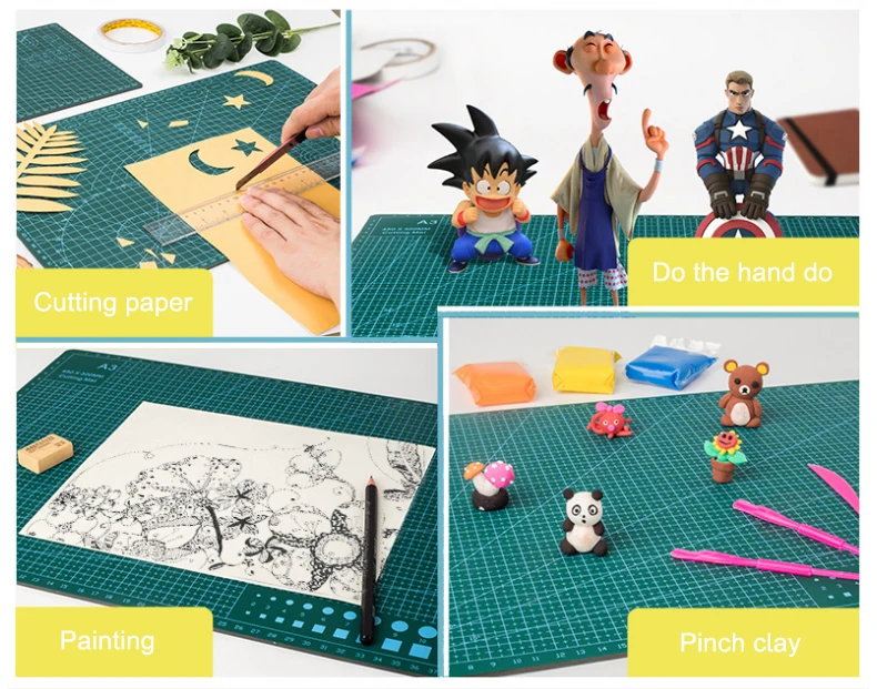 A2 ПВХ режущий коврик двухсторонний нескользящий режущий коврик для самостоятельного заживления пэчворк разделочная доска