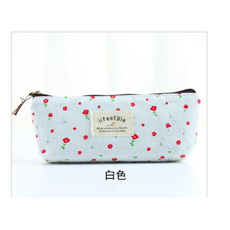 Top Selling Korea Creative Pencil Case Girls Stationery Box Floral Pencil Bag