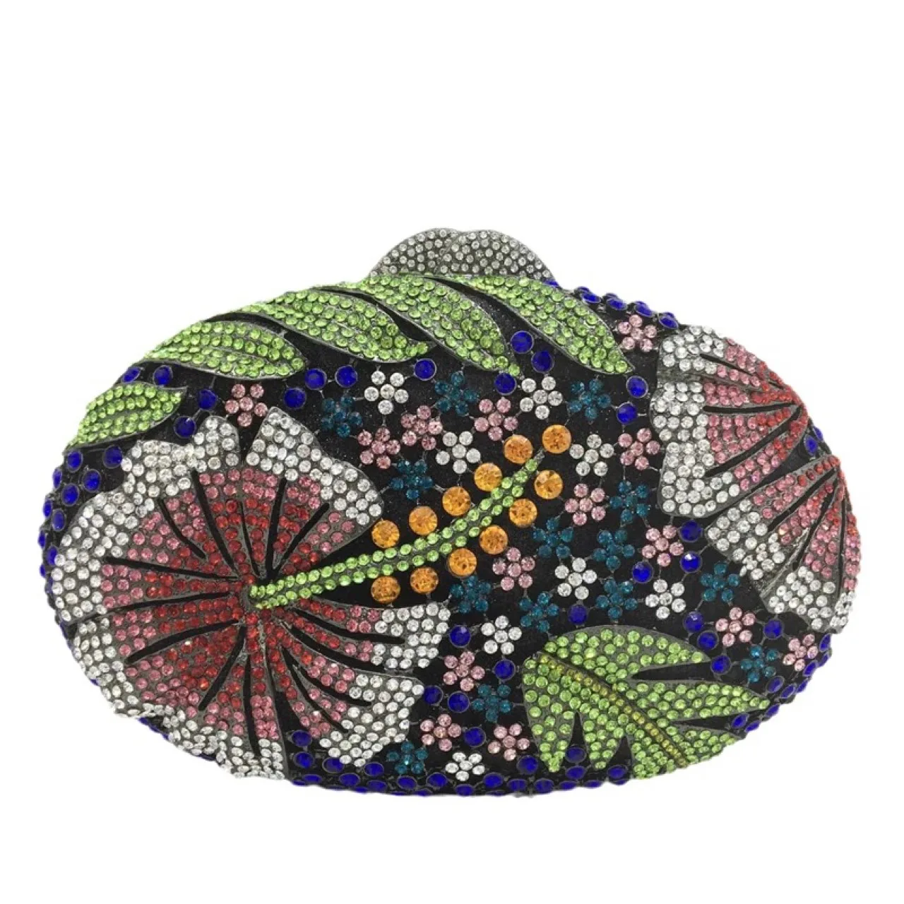 Gem Hand Bags For Women Diamonds Elegant Purses Oval Floral Diamond-encrusted Party Evening Clutches Bags