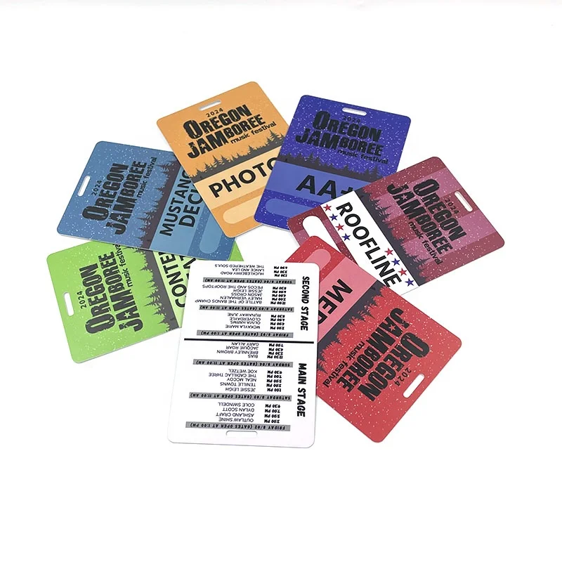 Customized Size Work ID Card Lanyard VIP Event Backstage Passes All Access Passes