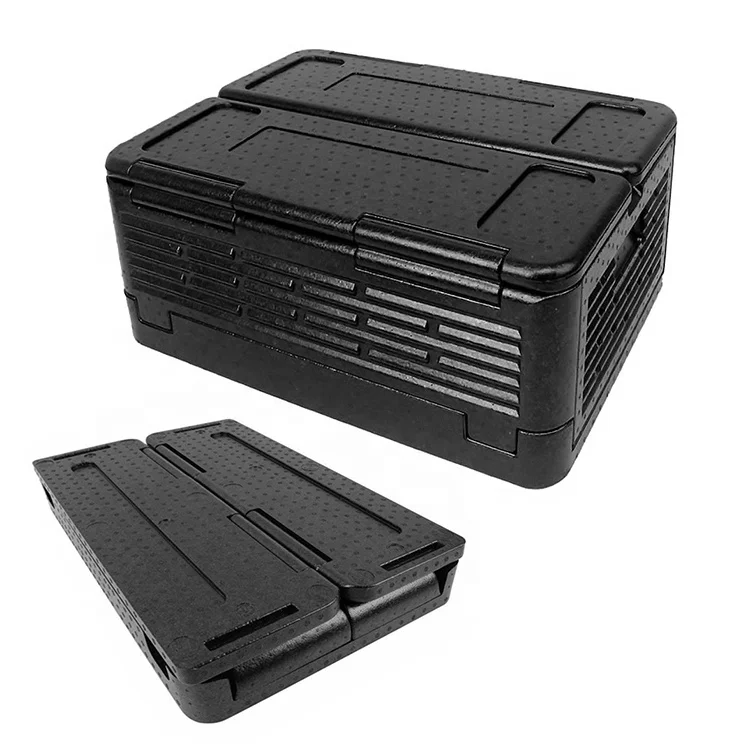 Wholesale High Quality Foldable EPP Foam Flip Box Collapsible Iceless Cooler Box Food Blank Opp Bag Outdoor Camping OCPO Kitchen