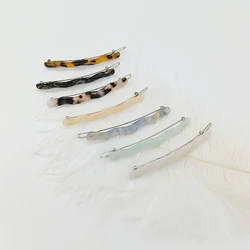 Simple design 7 colours customizable wave clip acetate hairpin bangs clip ladies hair pin clips