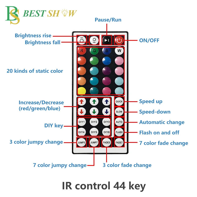 RGB светодиодные полосы света Luces; Большие размеры