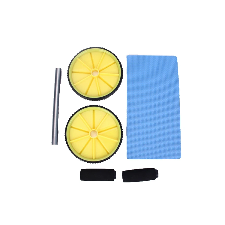 Fitness Maximize Abdominal Trainer Dual Ab Wheel Roller with Soft Knee Pad for Home Gym Equipment