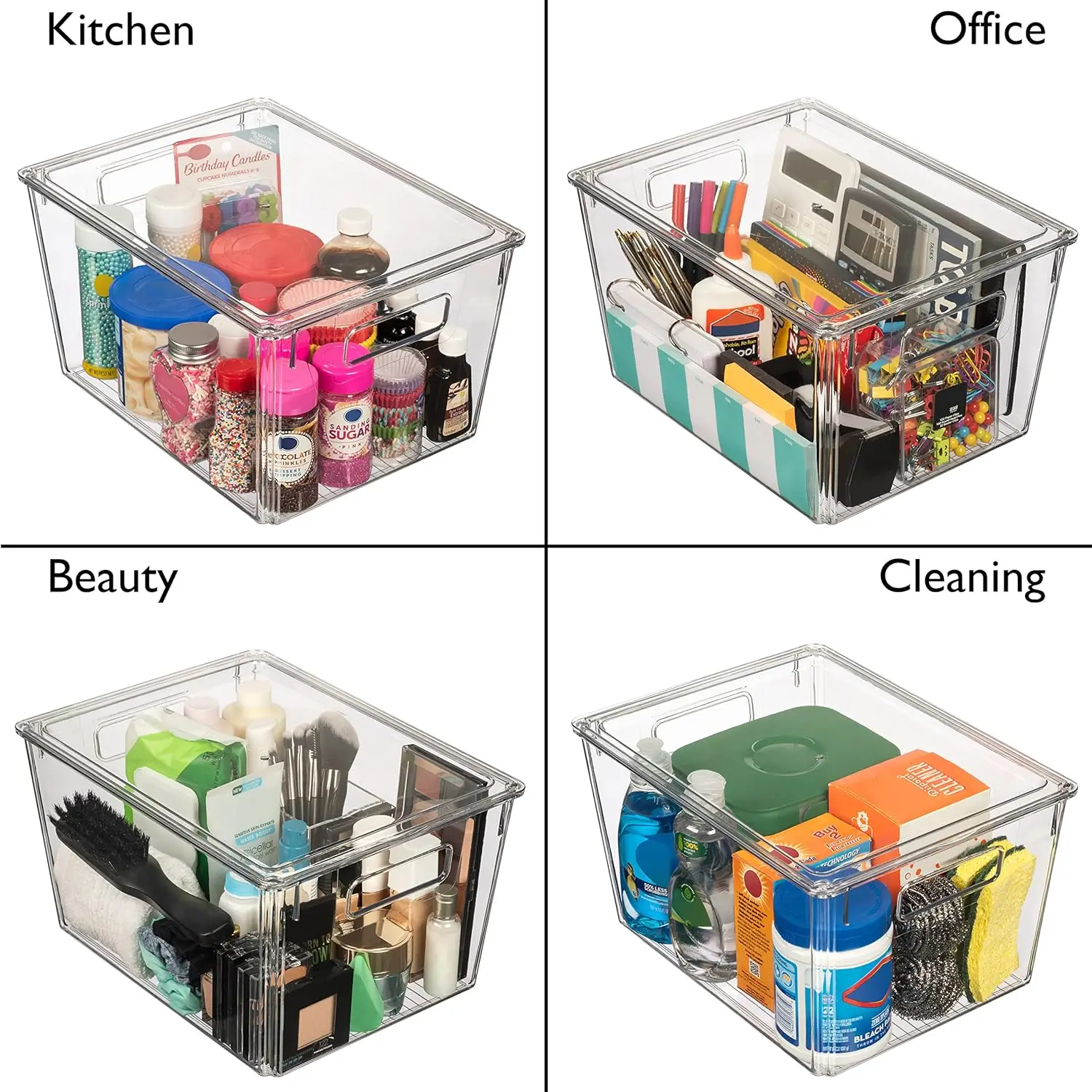 Transparent Kitchen refrigerator storage box Fresh-keeping Acrylic clear organizer for vegetable  fruit egg and home Essential