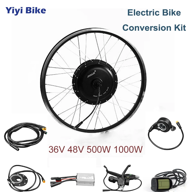 MXUS DC Controller 36V 48V 500W 1000W Brushless Motor Electric Bike Conversion Kit 26 inch Electric Vehicle LCD Display Scooter