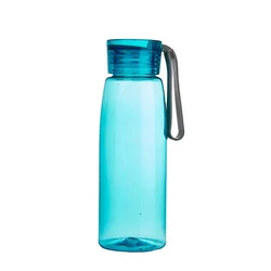 400ml New Arrival Eco-friendly Stylish Colorful Clear Non-Toxic With Silicone Lanyard Plastic Water Bottle