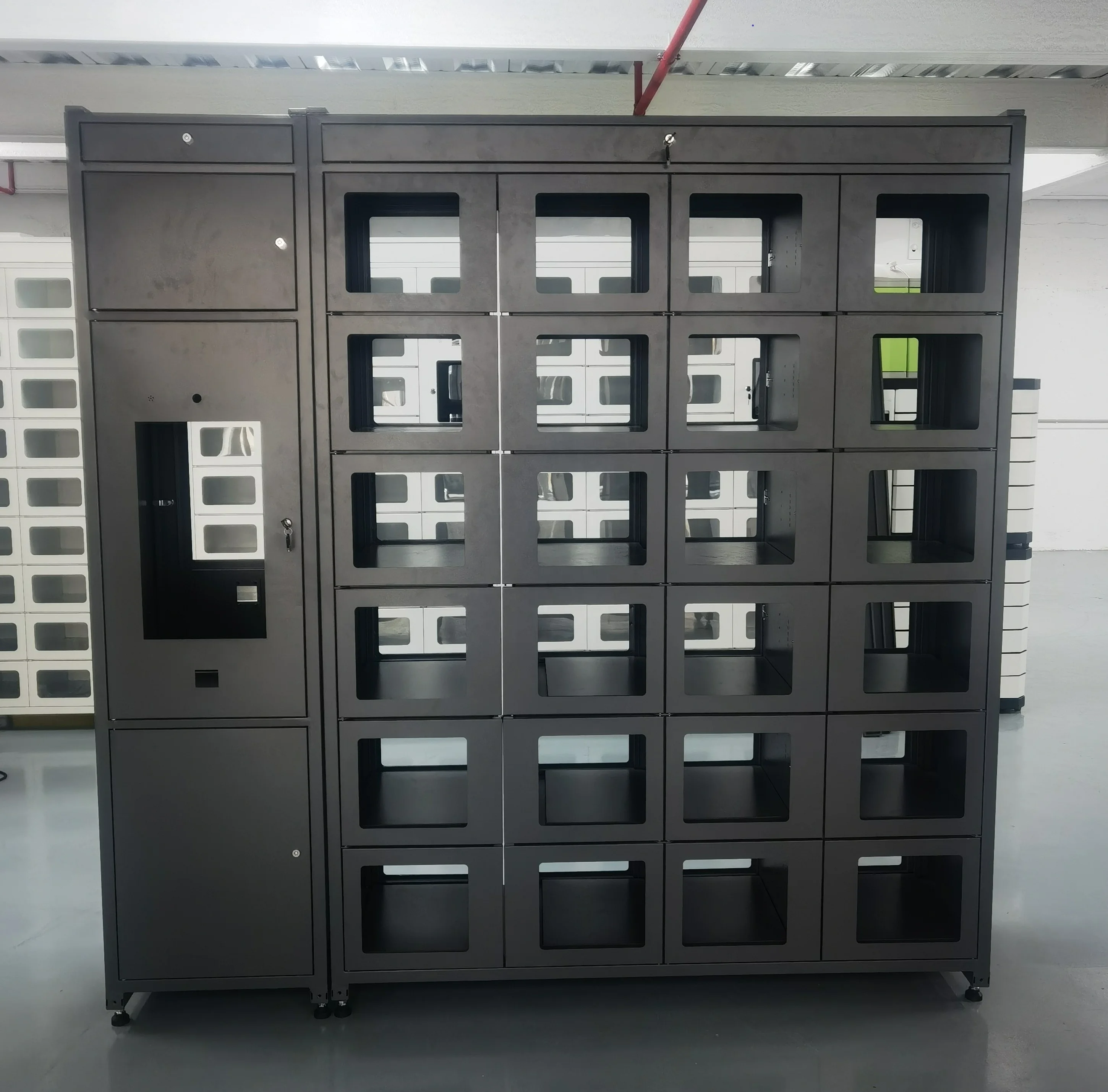 Smart  Hot Food Windows Cabinet Smart Food Locker  double side door For Fast Food Restaurant