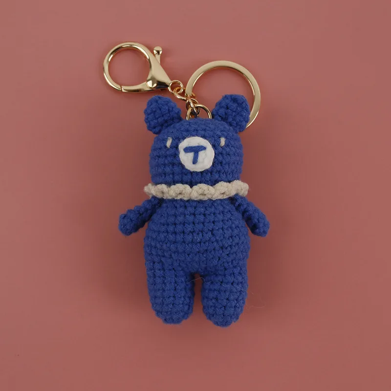 2024 popular Handmade Toy Knitted Doll Gift Crochet Toy Little Bear Baby Gifts Wool Woven Cotton Crochet Doll