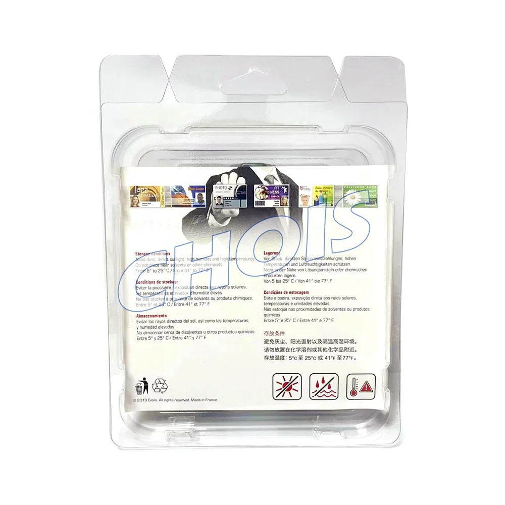 Original Evolis CBGR0100C YMCKO Ribbon for Badgy100 & Badgy200 Card Printer