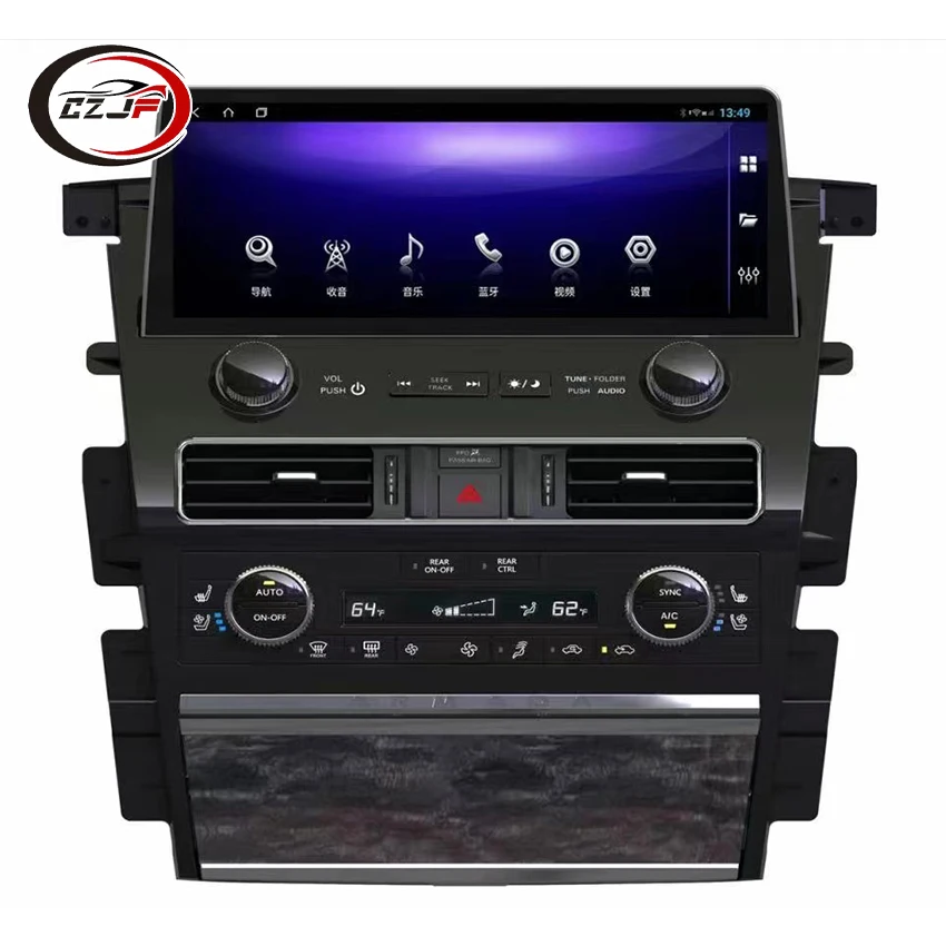 CZJF Navigation For 2022 Nissan Patrol Y62  Upgrade Kit High-Level Portable Built-in GPS Backup Camera DVR Dashboard