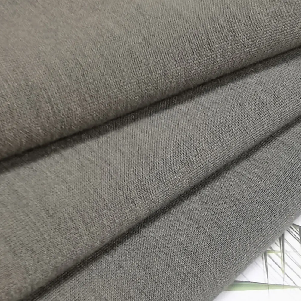 Double faced scuba knitting textile solid 23% polyester 72% rayon 5% spandex fabric