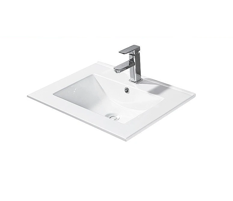 Modern Design White Ceramic Luxury Above Counter mounting Sink Bathroom Ceramic counter basin Hot sale Cabinet Basin