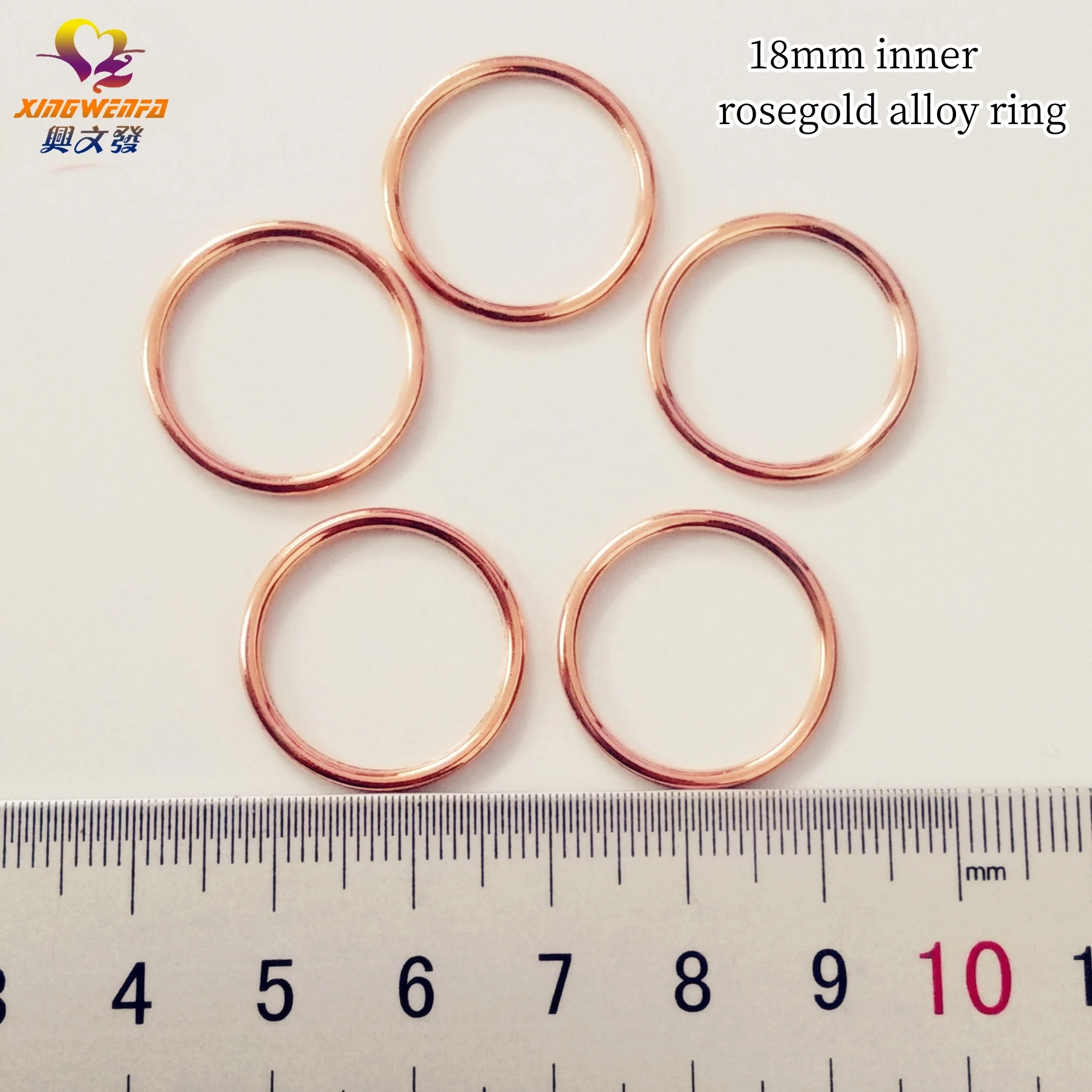 Underwear accessories 18mm Eco friendly nickle free lead free zinc alloy metal buckle Rose Gold bra strap adjuster sliders