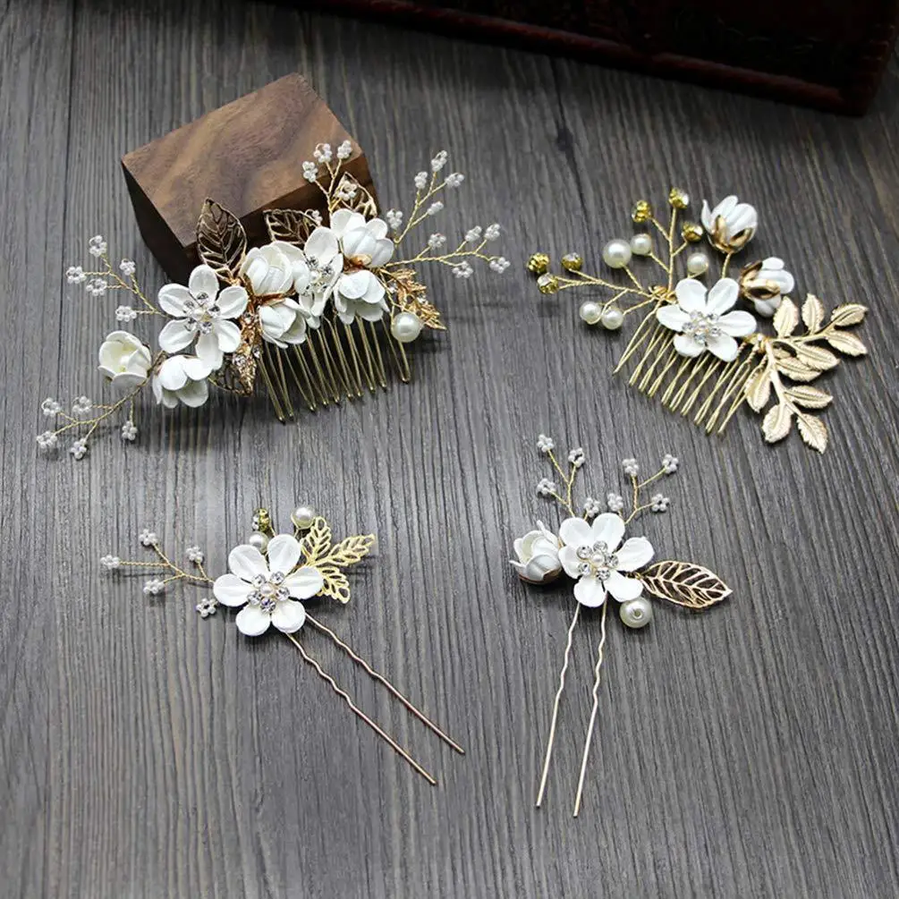 Dubai Brides Love To Buy Wedding Hair Accessories Fashion Sparkly Diamond Flower Bobby Pins