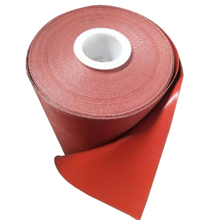 Fire resistant Fireproof material curtain silicone rubber coated fiberglass cloth