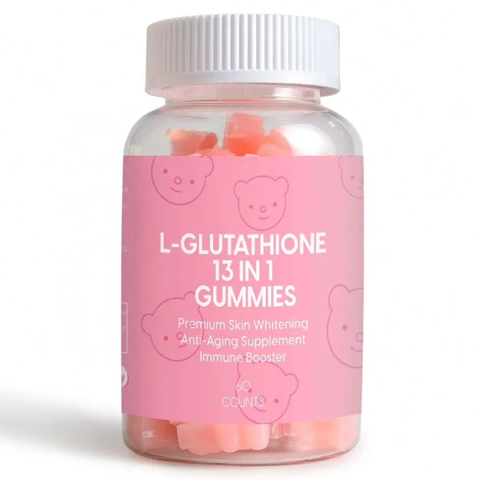 Hot-selling Beauty Private Brand Supplements L-Glutathione 13 in 1 Gummies Bear Biotin Collagen Skin Beauty Whitening Gummies an