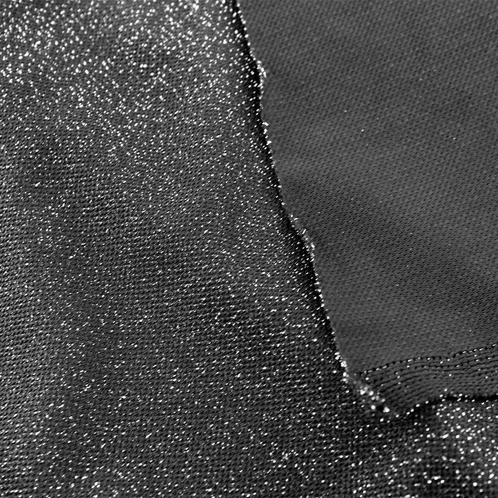 Wingtex Hot Sale Shiny 180GSM Nylon 70% Spandex 13% Silver Wire 17%  Lurex Glittery Fabric For Dress,Leggings