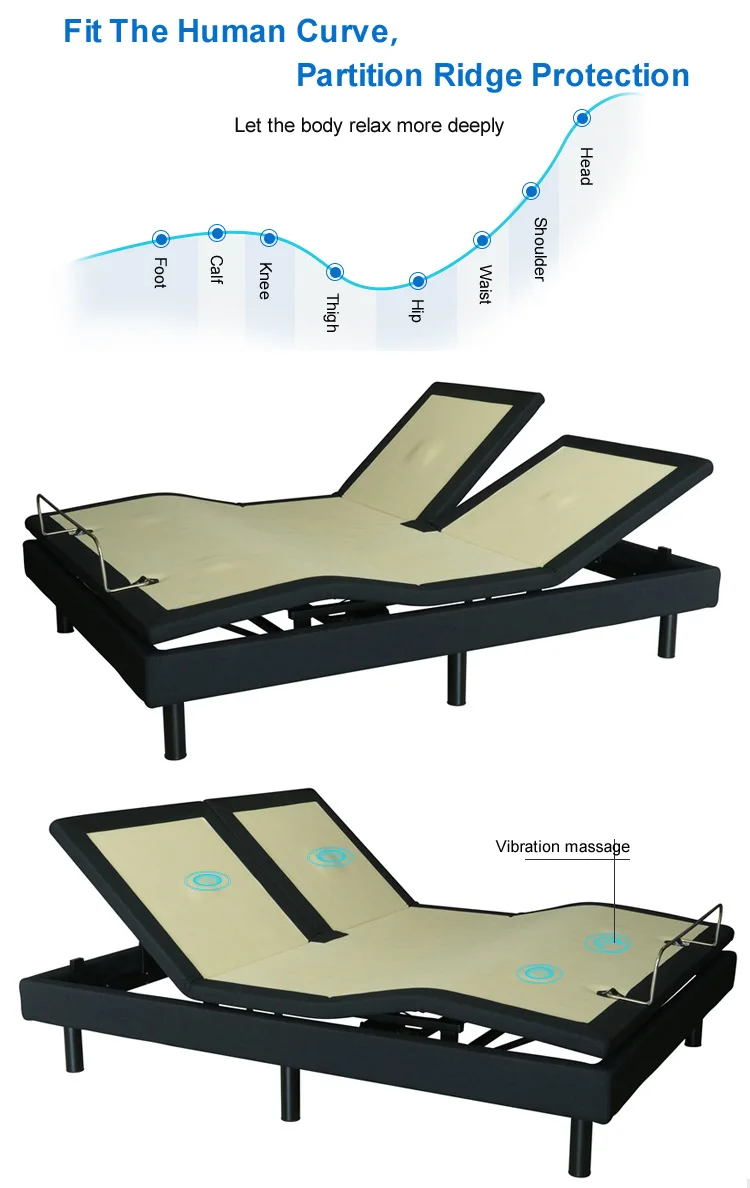 
Factory Amazon Supply 4431 adjustable bed electric king size 
