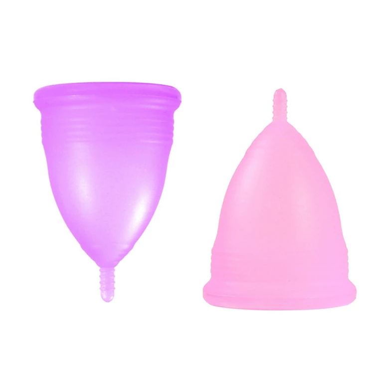 Wholesale cheap collapsible folded soft silicone menstrual cup