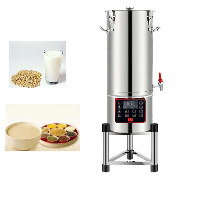1600W Latest Version Commercial Soybean Milk Machine 18L Capacity Auto Soy Bean Maker  Soymilk Maker with Stirring and Heating F