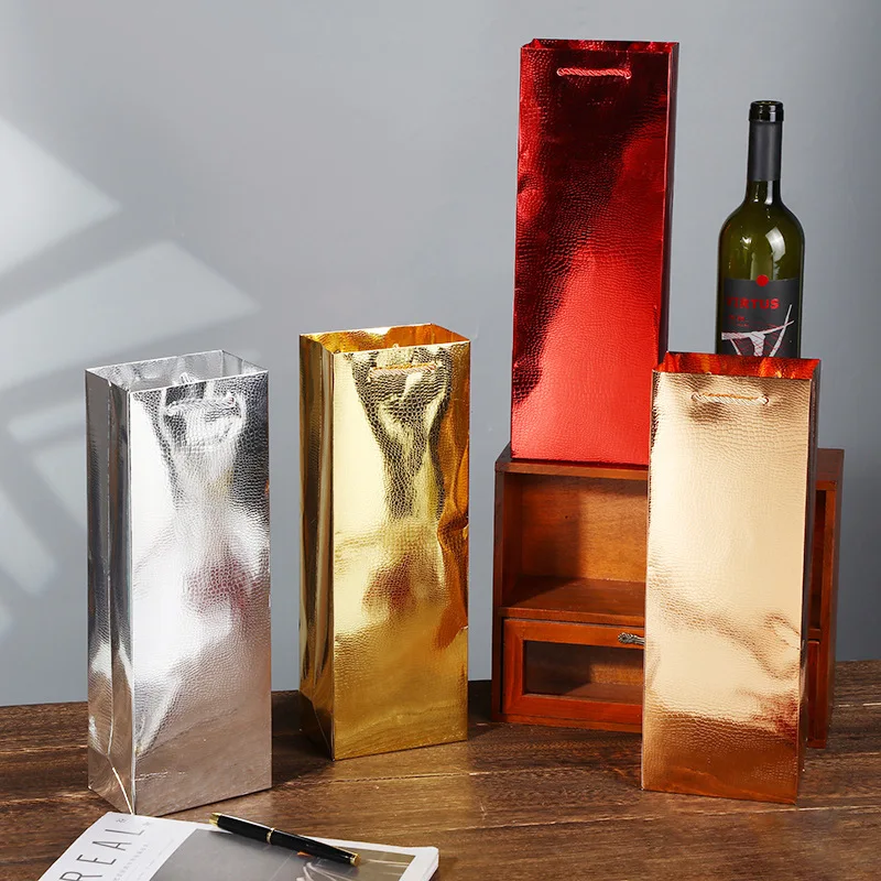 Wholesale Cheap High Quality Recycle Pouch Bottle Promotional Reusable Customize Logo Gift Wine Tote Bags