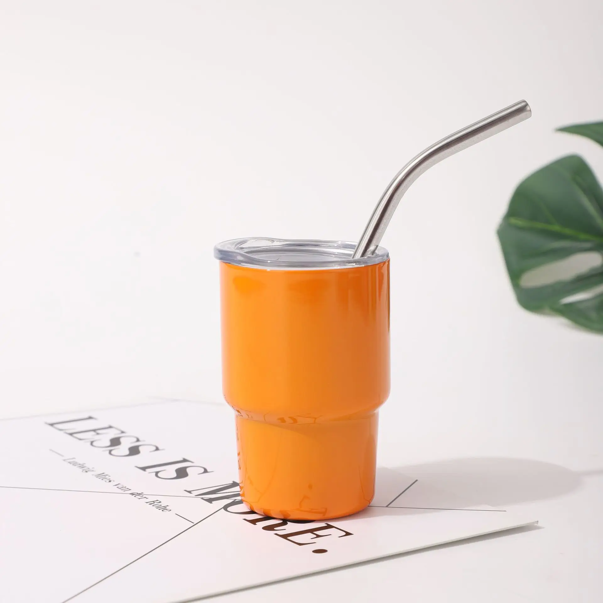 3oz mini chilled small wine glass, straw cup, heat sublimation small capacity stainless steel insulated cup