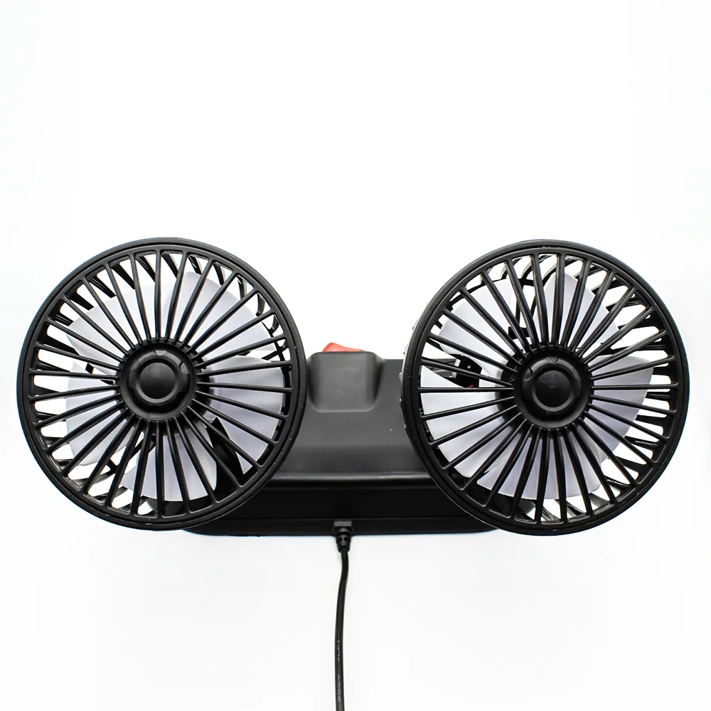 Vehicle Strong Fan  5 V Car Fan USB Automotive  2 Heads Air Circulation Fans Auto Accessories Number Plate