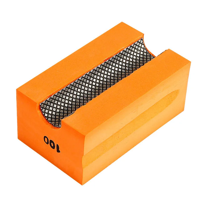 AutoErizo Electroplated Diamond Hand Polishing Pads Sanding Block Foam Backing Pads for Wood Ceramics Glass Tile Concrete Marble
