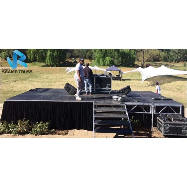 Sgaier assembling stage plywood portable stage for the concert event stages