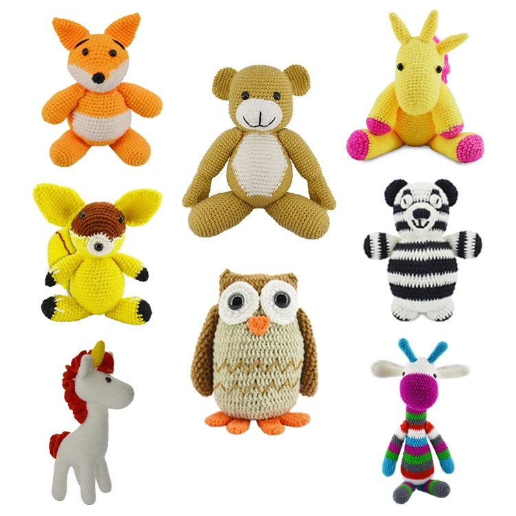 Istudio Hot Selling Doll  Diy Crochet Plush Sanimal Toy Cheap Plush Unicorn Kits