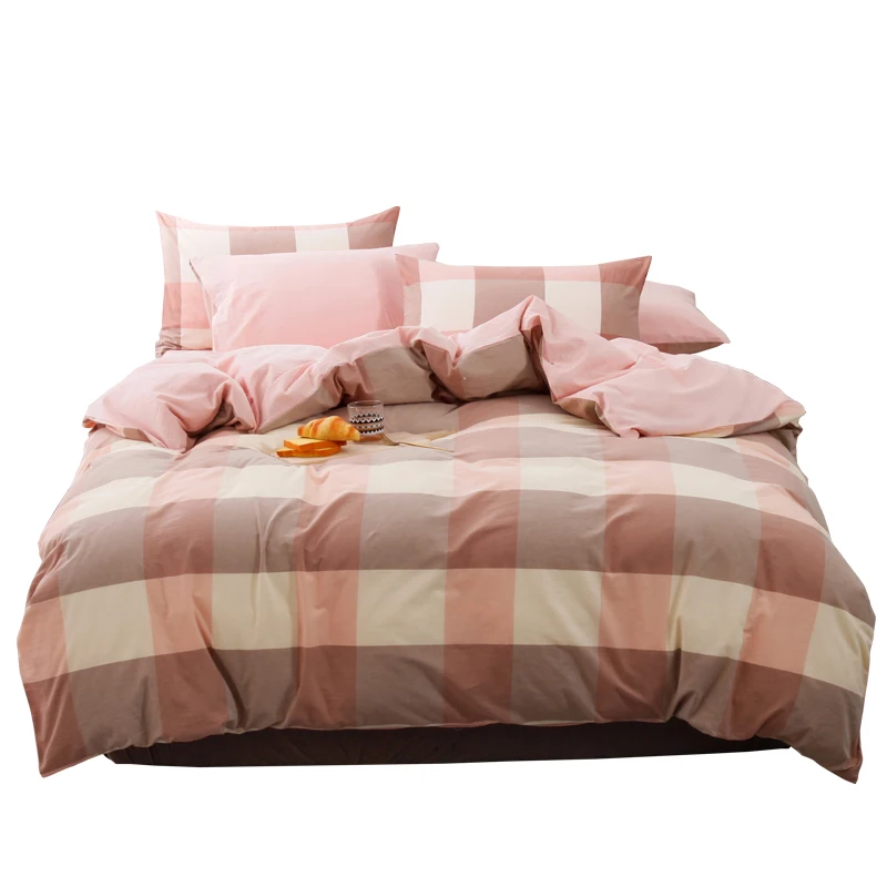 Adult Age Group bed cover sheet hot selling 100% cotton king bed sheet set Stripes Pattern single duvet cover for home use