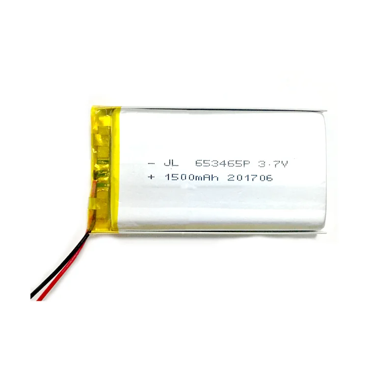 653465 1650mAh Lithium ion polymer batteries 37V