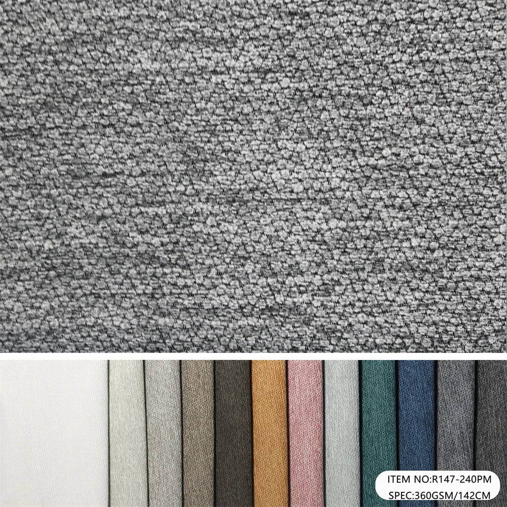Free Sample Wholesale 100% Polyester Sofa Fabric Woven Linen Upholstery Fabric For Sofa