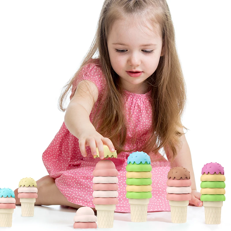 Early Educational Learning Building Ring Kid Montessori Educational Puzzle Stacking Tower Cups Baby Toys Silicone Sensory Toys