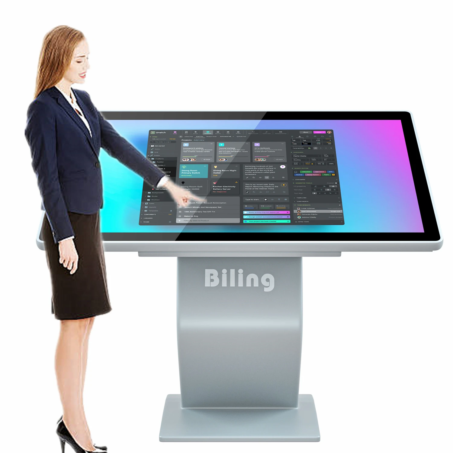 digital signage and display hd videos Advertising Kiosks advertising player standing touch screen display
